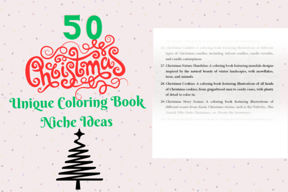 50 Unique Christmas Coloring Niche Idea: A Designer's Holiday Asset