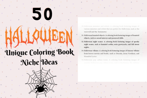 50 Unique Halloween Coloring Niche Idea for KDP Success
