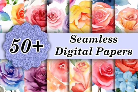 50+ Watercolor Roses Seamless Paper: A Designer's Secret Weapon