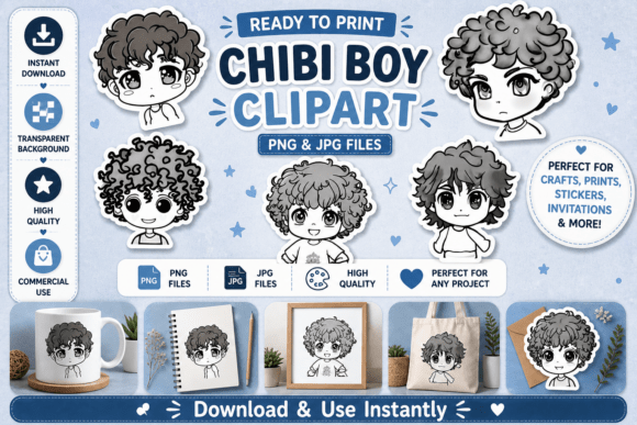 Add Whimsy and Charm with Printable Curly Hair Boys Stickers