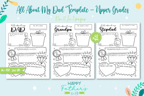 All About My Dad Interior. Father’s Day: A Design Asset for Heartfelt Projects
