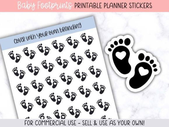 Baby Footprints Planner Stickers: A Time-Saver for Your Shop