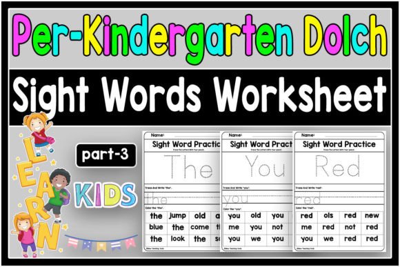 Mastering Pre-K Literacy with Dolch Sight Words Tracing Book V.3