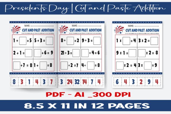 Presidents Day | Cut and Paste Addition