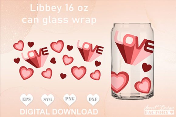 Retro Love Can Glass Svg: Groovy LIBBEY DIY Designs