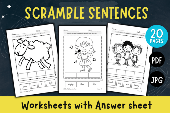 Scramble Sentences Worksheet for Kids: A Hands-On Language Tool