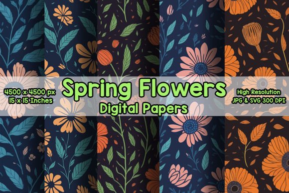 Spring Flowers Pattern Collection: Fresh Design Assets for Every Project