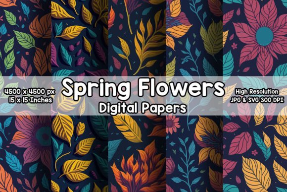 Spring Flowers Pattern Collection PART 3: Fresh Florals for Your Projects