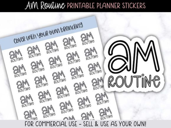 Streamline Your Mornings: AM Routine Printable Planner Stickers