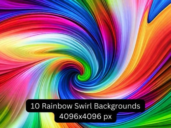Unleash Creativity with a Rainbow Colors Swirl Background