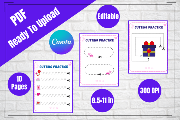 Valentine's Day Cutting Practice: A Hands-On Design Asset